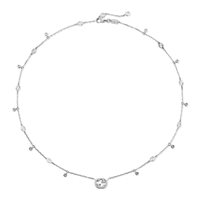 Necklace Gucci Woman Interlocking G in White Gold YBB72940200300U - YBB72940200300U